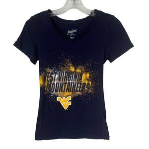 Juniors by Gen-2 West Virginia Mountaineers Tshirt Womens Small Blue Vneck